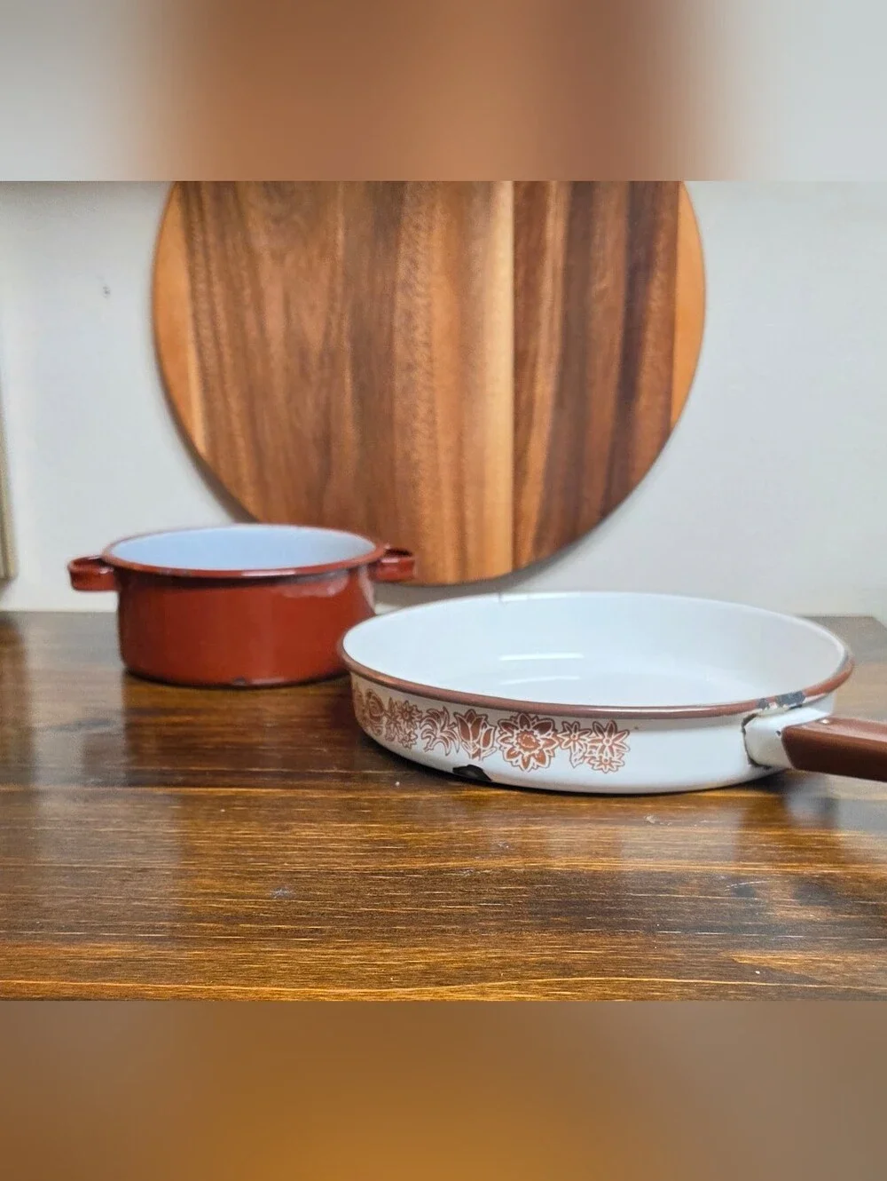 White and Brown Metal Cookware